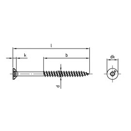 500 Stück Spanplattenschrauben Torx A4  3,0x30/18 TX10