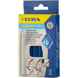 Lyra Signierkreide ECONOMY sechseckig Nr.795  blau...