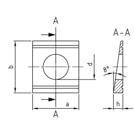 25 Stück Keilscheiben DIN 434 Edelstahl A2 13,5 mm