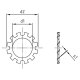 1000 Stück Zahnscheiben Edelstahl A2 DIN 6797 A 4,3mm