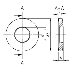 Spannscheiben ähnl. DIN 6796 A2