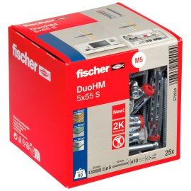 25 Stk. Hohlraumdübel DuoHM Fischer 5 x 55 S PH TX...