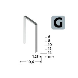 1200 StückFlachdrahtklammern G Typ 11 6 mm