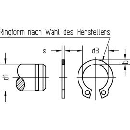 200 Stück Sicherungsringe für Wellen DIN 471 8 mm