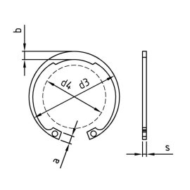 100 Stk. Sicherungsringe für Bohrungen DIN 472 Edelstahl 18x1,0 mm