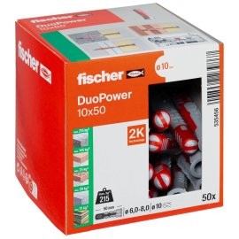 50 Stück Fischer Dübel DuoPower 10x50 mm