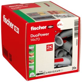 20 Stück Fischer Dübel DuoPower 14x70 mm