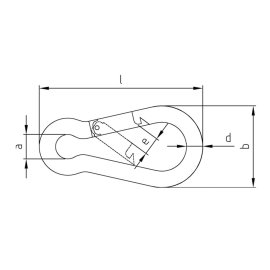 Karabinerhaken Edelstahl A4