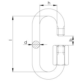 1 Stk. Ketten-Schraubverbinder galv. verzinkt 5 mm