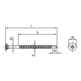 200 Stk. Holzbohrschrauben A2 mit Bohrspitze 4,5 x 45/30 mm