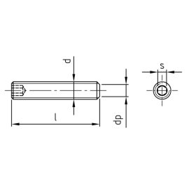 Gewindestifte ISO 4026 Edelstahl A4