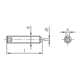 100 Stk. Gewindestifte ISO 4027 Edelstahl A4 M10 x 25