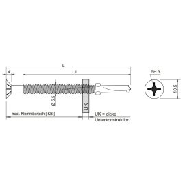 Bohrschrauben E-X BOHR 5 FLT 5,5mm