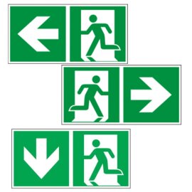 Rettungswegschild Kombiversion