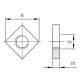Vierkantmuttern DIN 562 A2 niedrige Form