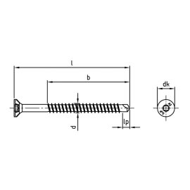 200 Stk. Super-Drill Seko-Holzbauschrauben mit Bohrspitze A2  4,5 x 40/26